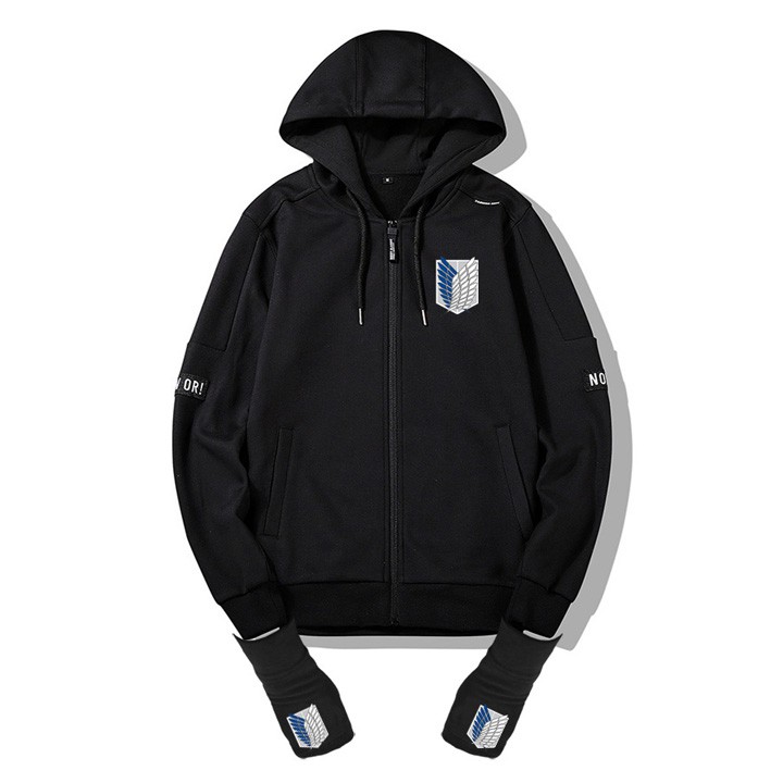 ( tặng kèm găng tay) ÁO KHOÁC NỈ Attack On Titan UNISEX SIÊU HÓT - THOÁNG MÁT THÍCH HỢP CHO NAM NỮ