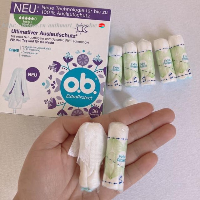 Băng vệ sinh Tampon Ob Đức dạng nút chai