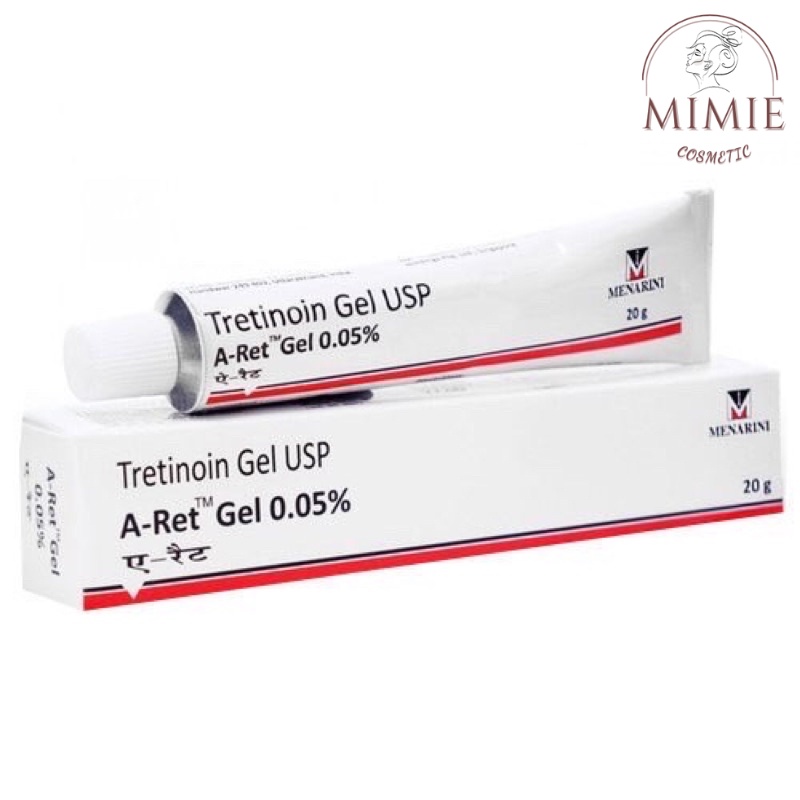 Tretinoin Aret 0.1%, 0.05%, 0.025% Giảm Mụn, Mờ Thâm, Giảm Nám, Chống Lão Hóa - Tre Gel Usp A-ret 20g (Date mới nhất)