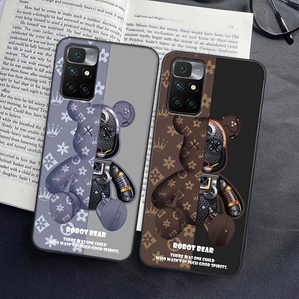 Ốp lưng Xiaomi REDMI 10 in hình Gấu nâu - hồng, Gấu Be@rick  cực CUTE, DỄ THƯƠNG