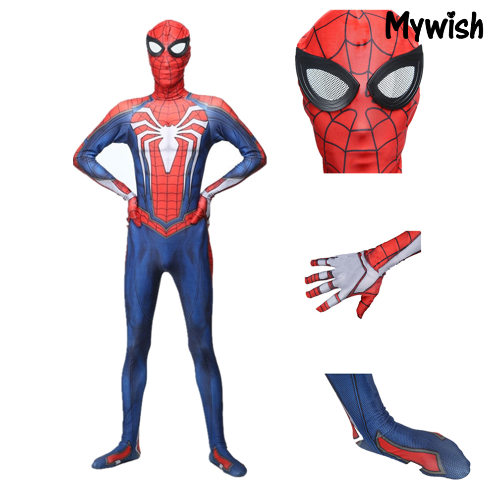 Bộ Đồ Liền Thân Hóa Trang Captain America War / Spiderman Độc Đáo Cho Bé Dịp Halloween