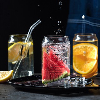 Ly Thủy Tinh Uống Nước Trái Cây Đa Năng Thiết Kế Hình Lon Nước Sáng Tạo