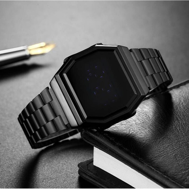 LWCC 8086 Đồng hồ điện tử đeo tay chống nước màn hình cảm ứng cho nam và nữ