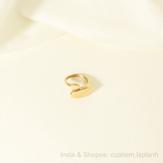 Nhẫn titan - dáng hở vòng xoắn style âu mỹ cá tính - connie ring