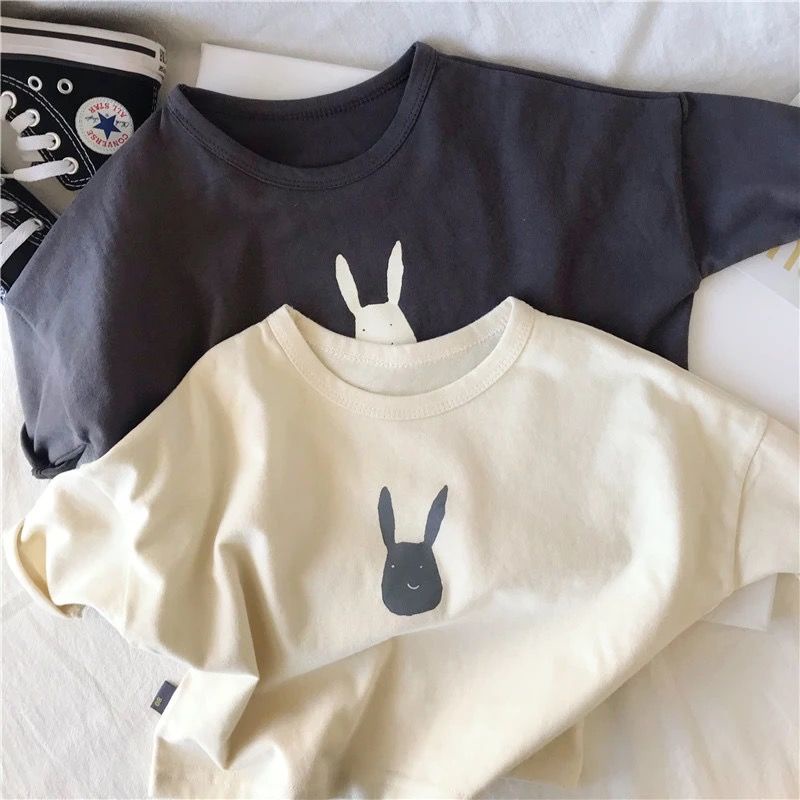 [Babycat] Hàng Có Sẵn Áo Thun Cotton Tay Dài Phong Cách Nhật Bản Hàn Quốc Thời Trang Xuân Thu Cho Bé Trai Bé Gái