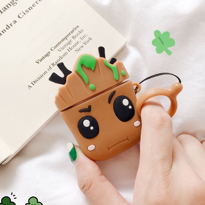 Case Airpods, Ốp Airpods 1/2/Pro kiểu dáng người cây dễ thương - Mã TZAP361