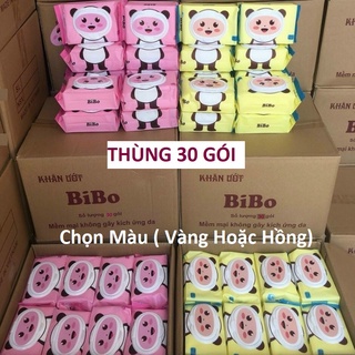 Khăn ướt bibo không mùi thùng 30 gói