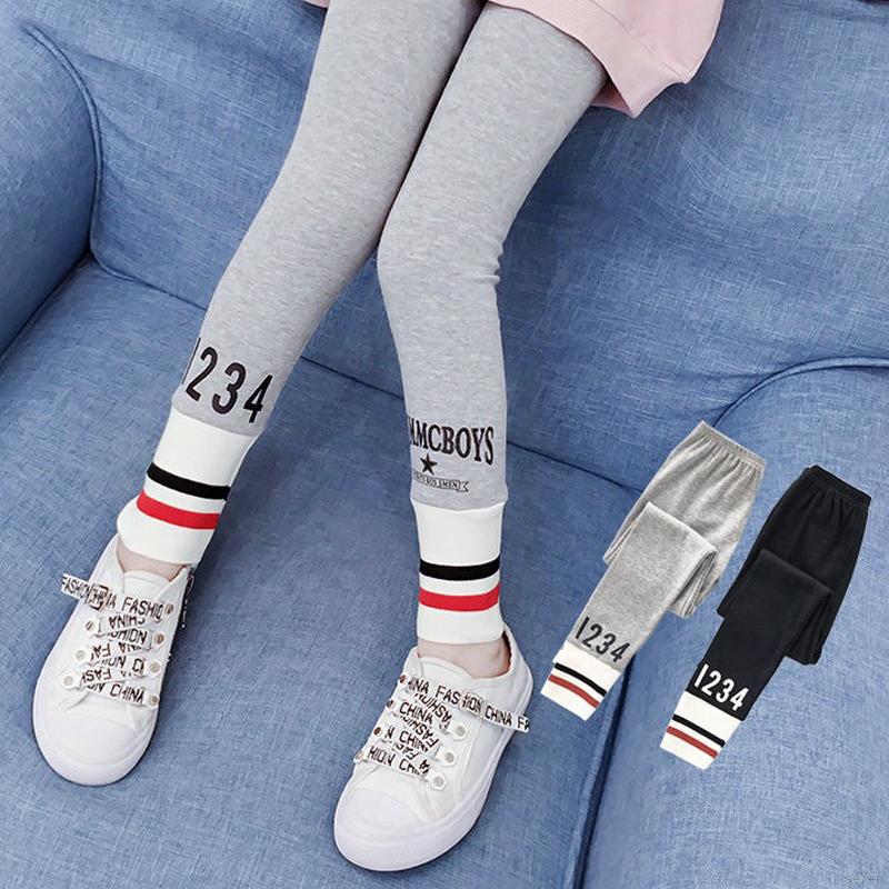 Quần Legging Co Giãn Cho Bé Gái 4-10 Tuổi