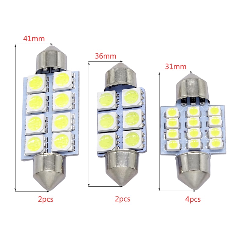 Bộ 10 Đèn led Ánh Sáng Trắng Cho hyundai sonata 2011-2014