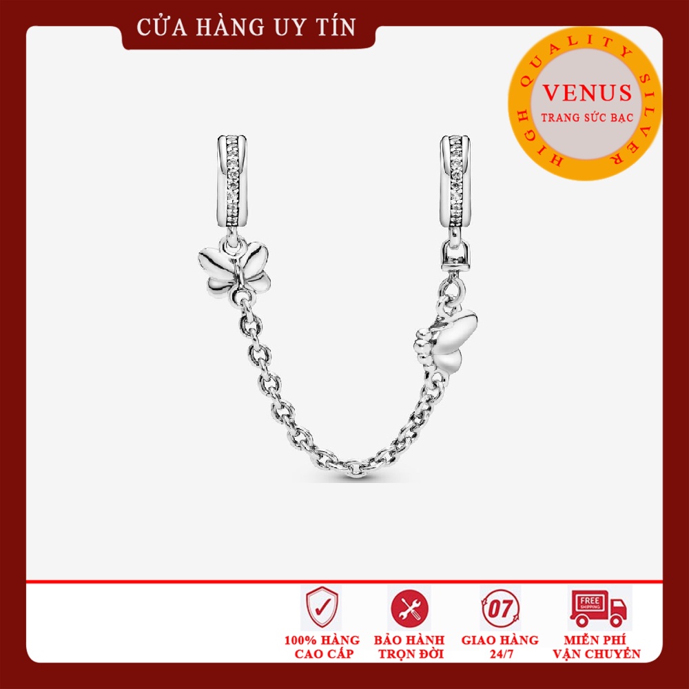 [Charm bạc 925 cao cấp] Charm xích an toàn Buterfly- Mã sản phẩm VENUSBTF