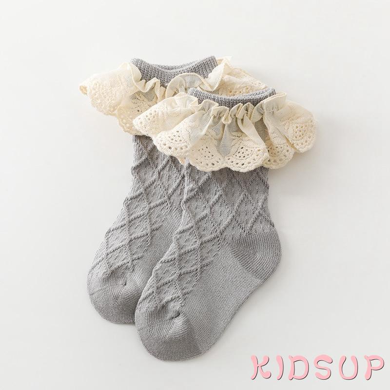 Tất cotton viền ren xinh xắn đáng yêu cho bé gái 0-2 tuổi