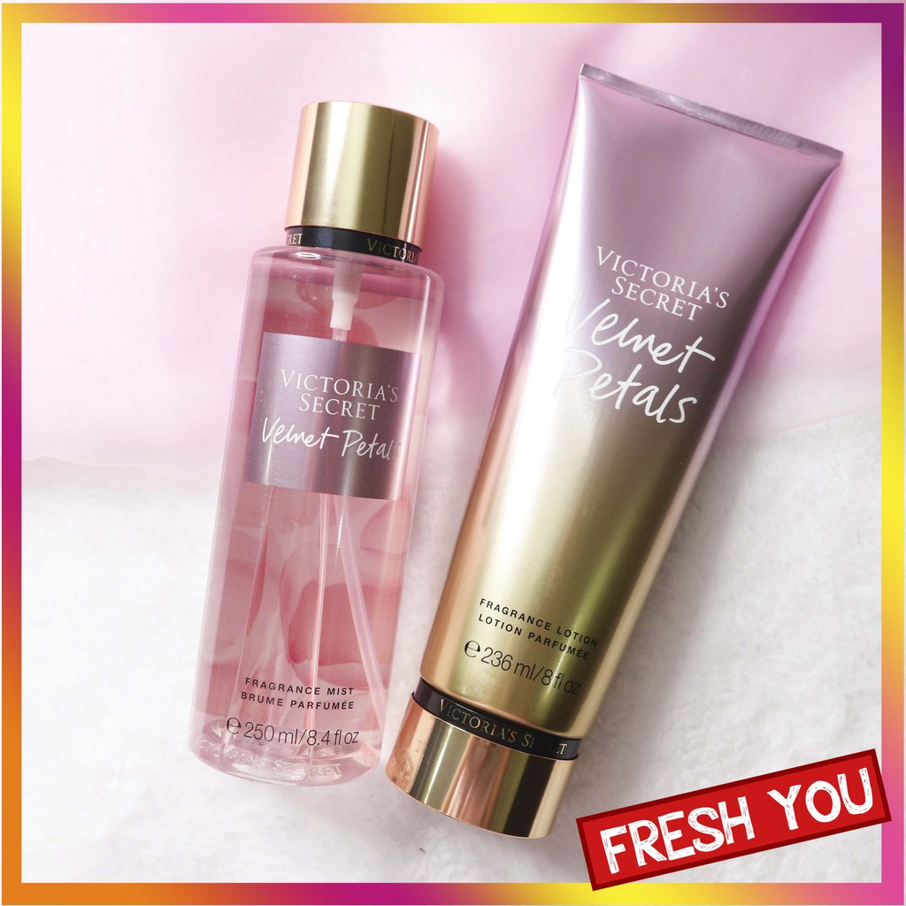 Velvet Petals - Full Size Xịt Thơm Toàn Thân Victoria's Secret (Body Mist, Lotion, Sữa tắm) - Ngọt | BigBuy360 - bigbuy360.vn
