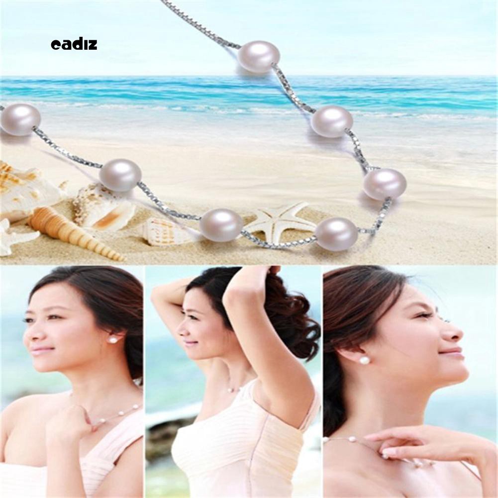 Dây chuyền hợp kim đính hạt ngọc trai giả xinh xắn