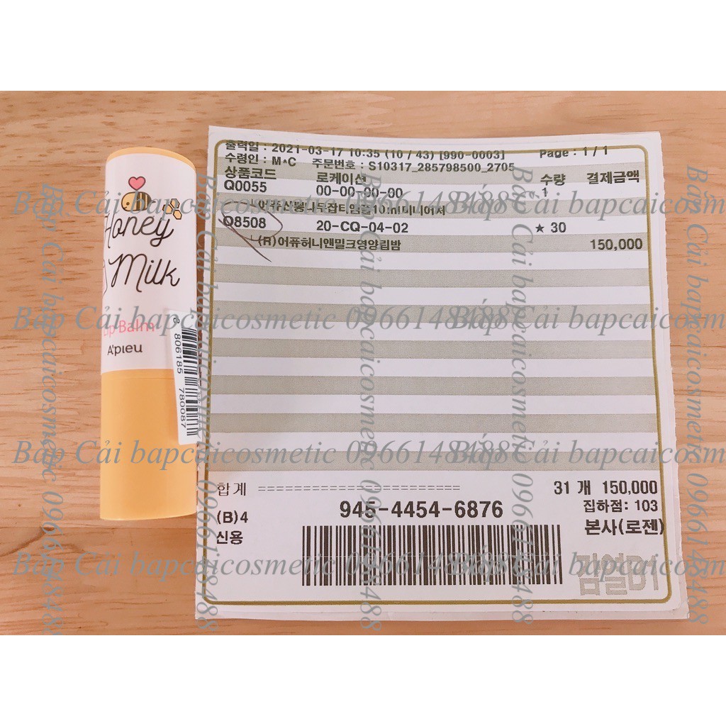 MBC M05 Dòng dưỡng mềm mịn môi từ mật ong và sữa Honey Milk Lip APieu