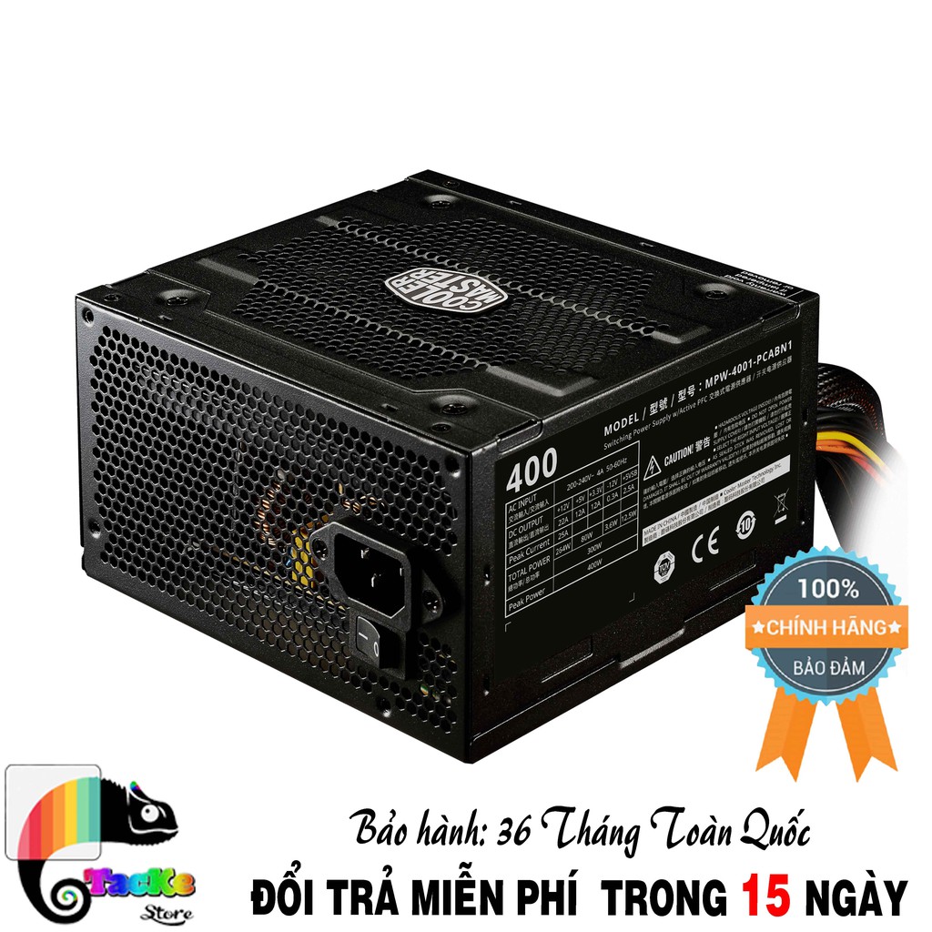 Nguồn máy tính Cooler Master Elite V3 PC400 230V Box I PSU CoolerMasster Elite P400 230V - V3 New Full Box