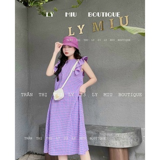 Váy kẻ tay bèo Ms 259