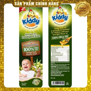 Dầu ăn Kiddy dinh dưỡng Olive cho bé 250ml