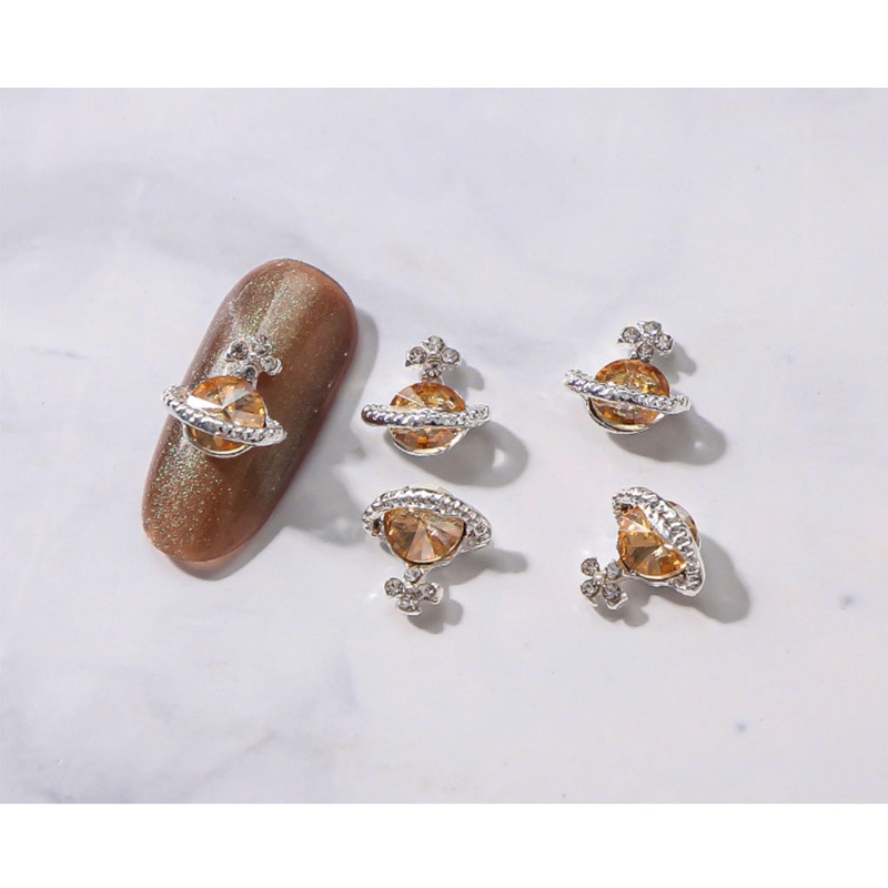 Phụ Kiện Trang Trí Móng Tay Bằng Hợp Kim Đính Đá 3D Nhiều Màu Độc Đáo Charms