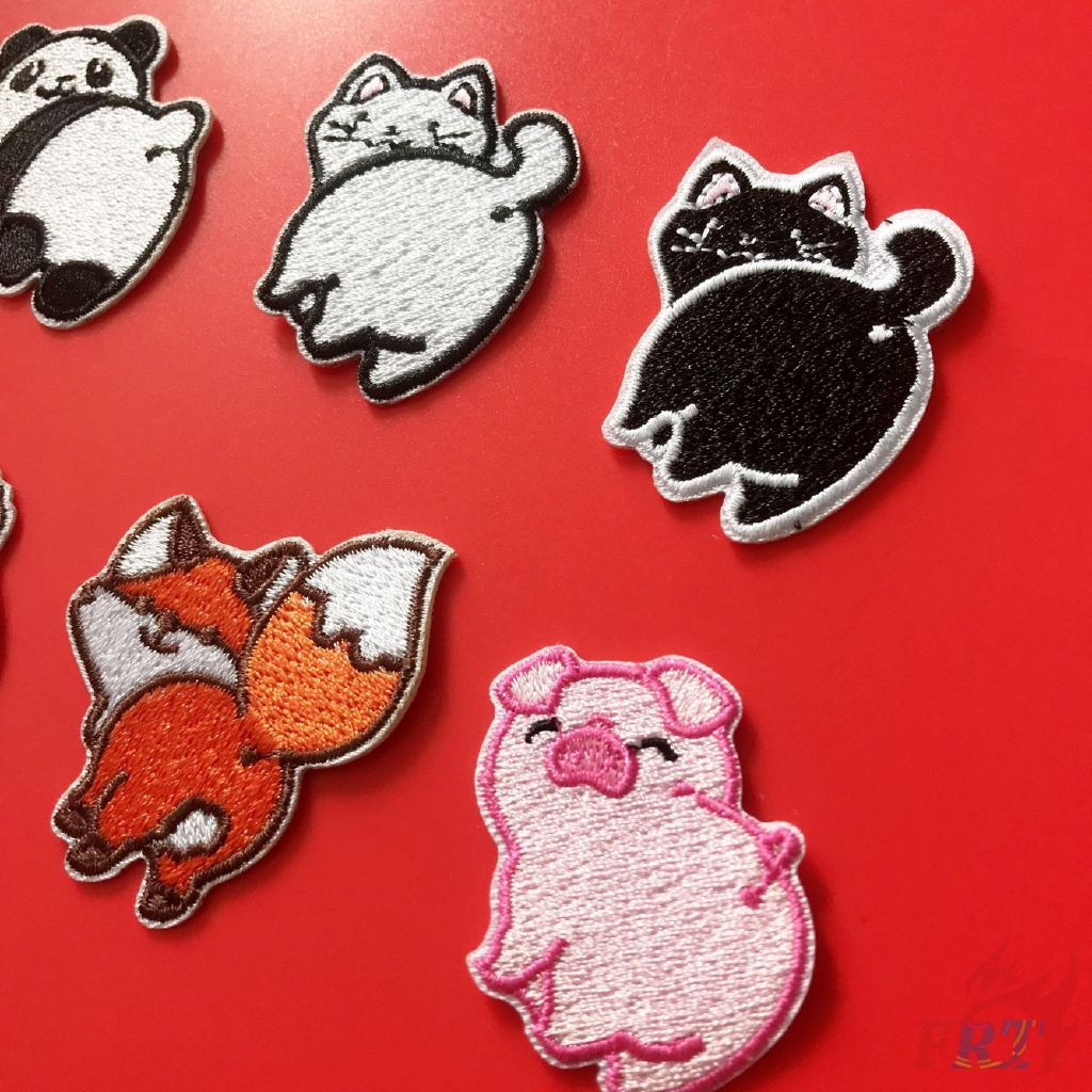 Miếng ủi thêu quần áo hình mông thú cưng dễ thương DIY