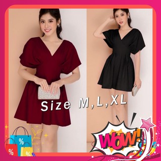 Đồ Bay Ngắn 🎁FREESHIP🎁Giảm 45k Khi Mua Đơn Từ 500k - Jump short giả váy tay cánh dơi cổ tim xinh xắn TJ1009