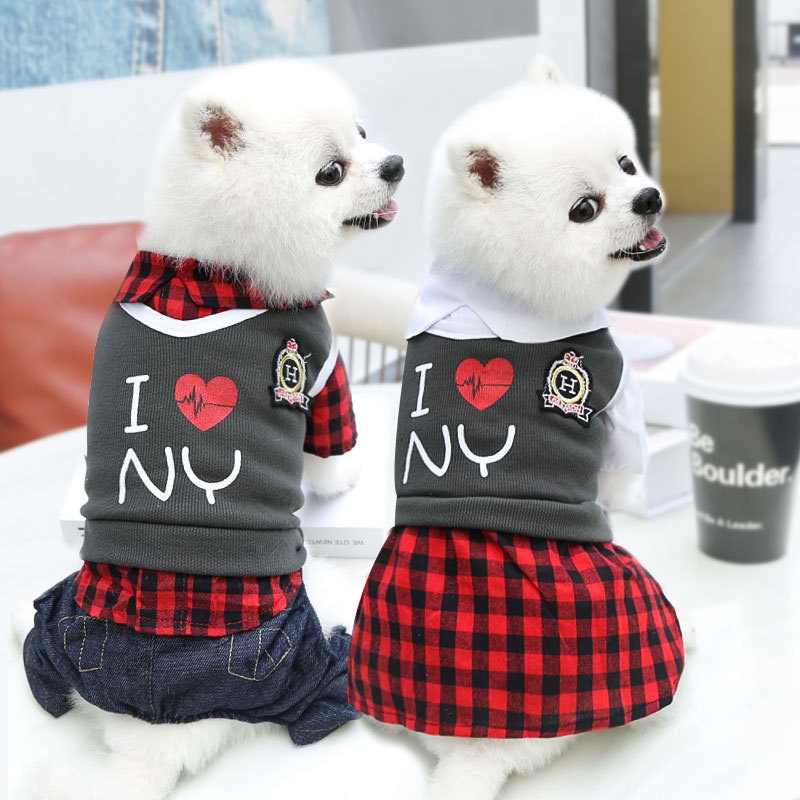 Áo Denim In Họa Tiết Hoạt Hình Dễ Thương Thời Trang Xuân Hè Cho Thú Cưng