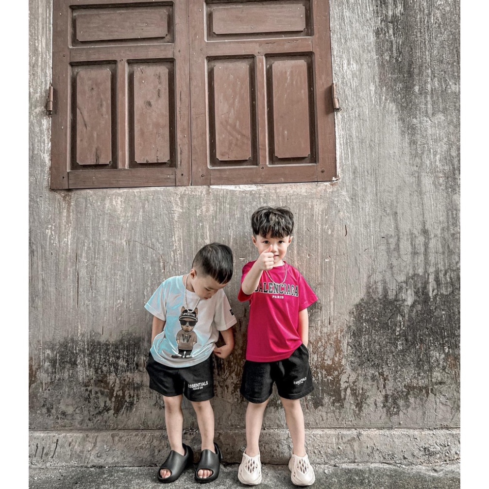 Áo thun tay lỡ Balen Green gobal cho bé , áo thun unisex trẻ em , TP KIDs MSP 1245