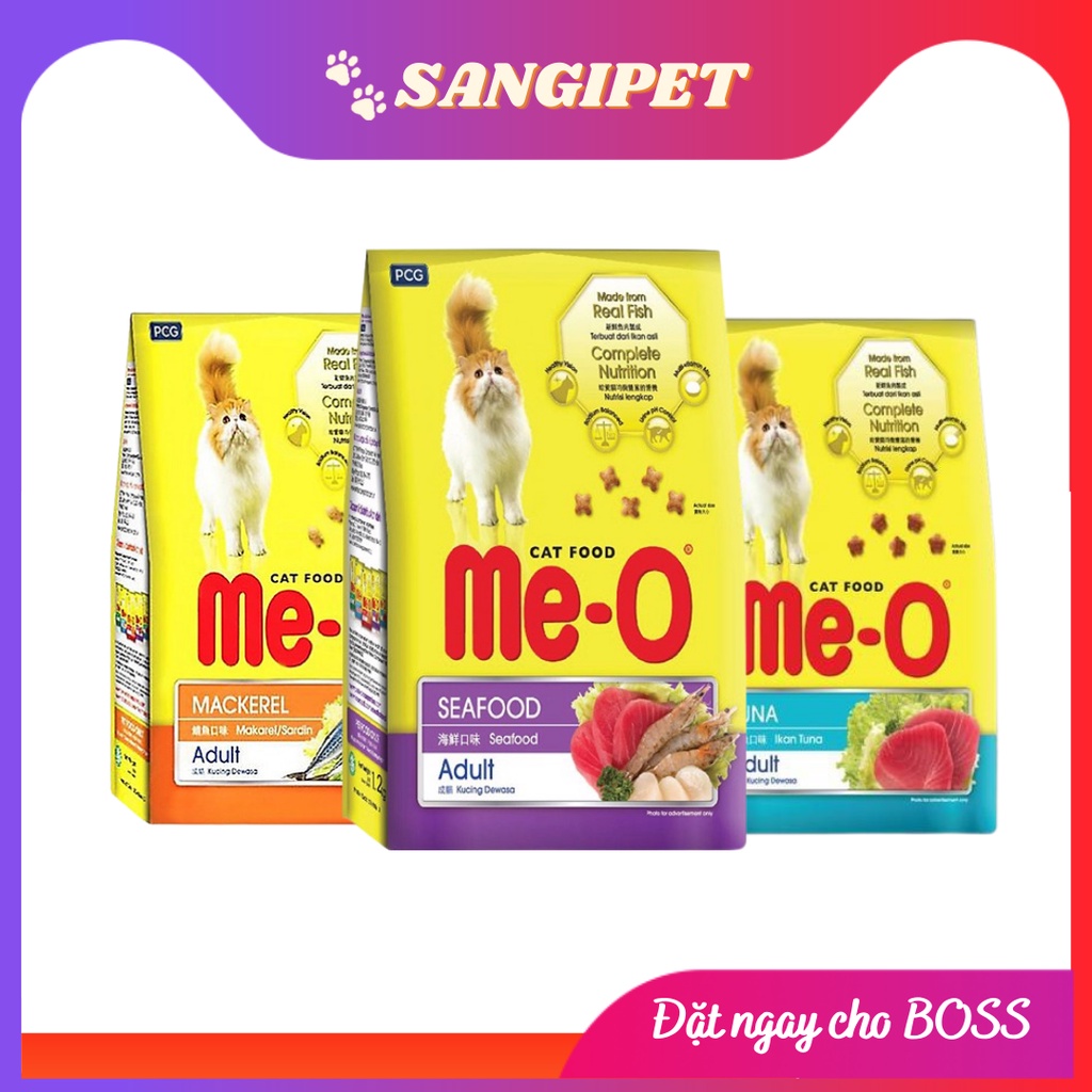 Hạt mèo Me-O cho mèo trưởng thành gói 1.2kg