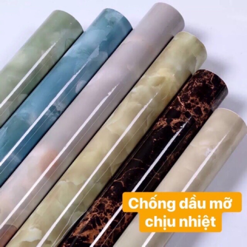 Cuộn giấy dán bếp giả gạch đá có tráng nhôm giúp cách nhiệt, chống thấm, chống dầu mỡ