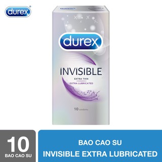 Bao cao su Durex Invisible Extra Lubricant 10 bao