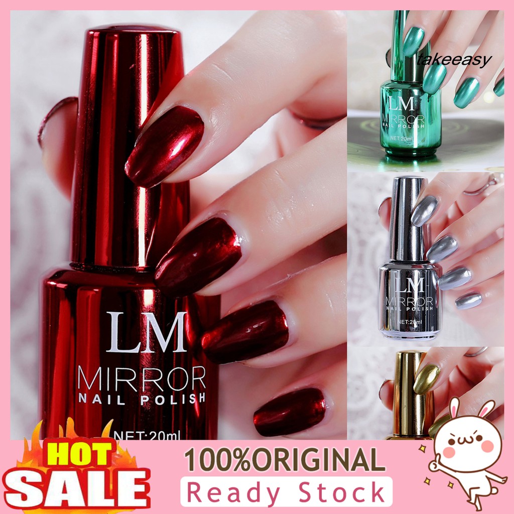 (Hàng Mới Về) Nước Sơn Móng Tay 20ml Nhanh Khô Hiệu Ứng Gương Ánh Kim