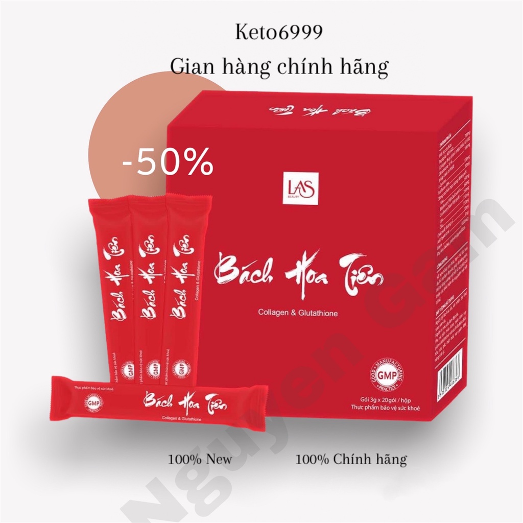 Cốm uống đẹp da Bách Hoa Tiên Las Beauty làm đẹp nội sinh