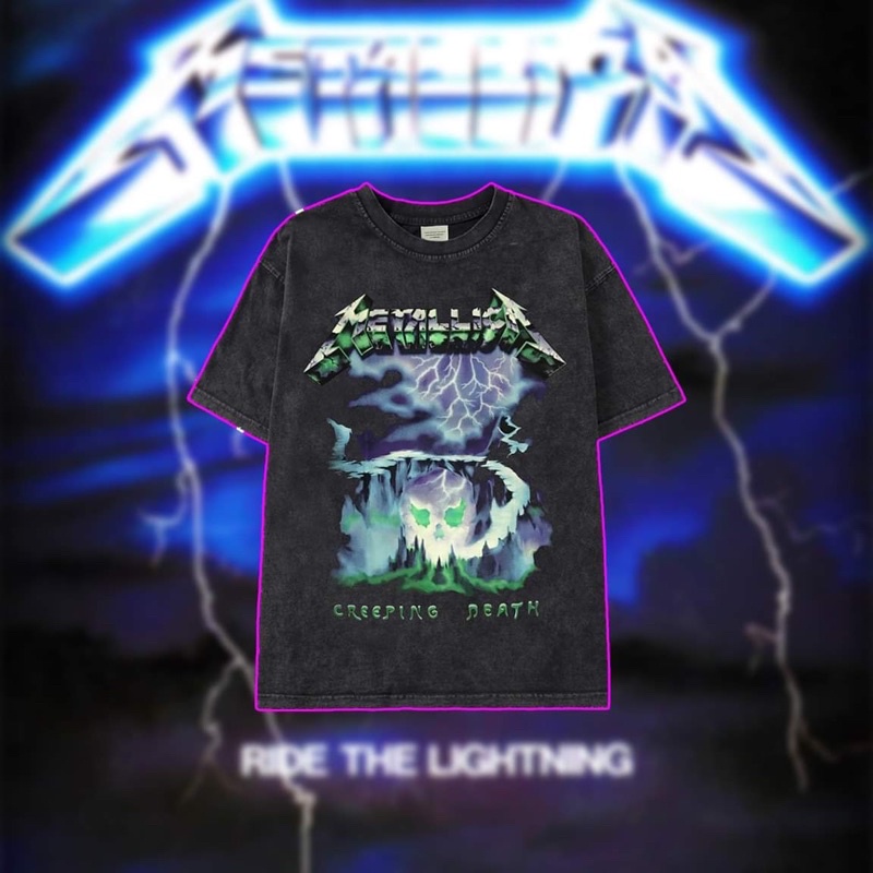 ÁO METALLICA Wash ( Loang ) - ROCK BAND TEE - ÁO THUN ÁO PHÔNG NHẠC ROCK - ROCKTEE UNISEX