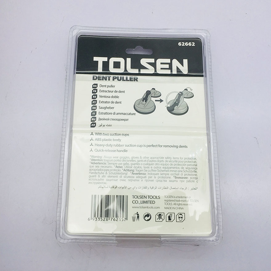 Hít kính đôi thân nhựa ABS cốc Ø hút 50kg TOLSEN 62662