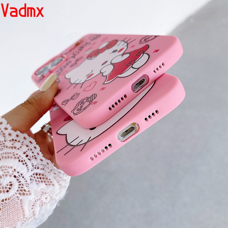 Ốp điện thoại mềm hình Hello Kitty thích hợp cho Iphone 13ProMaxMini 12 11ProMax X Xr Xs Max 8 7 6 6sPlus Se2020