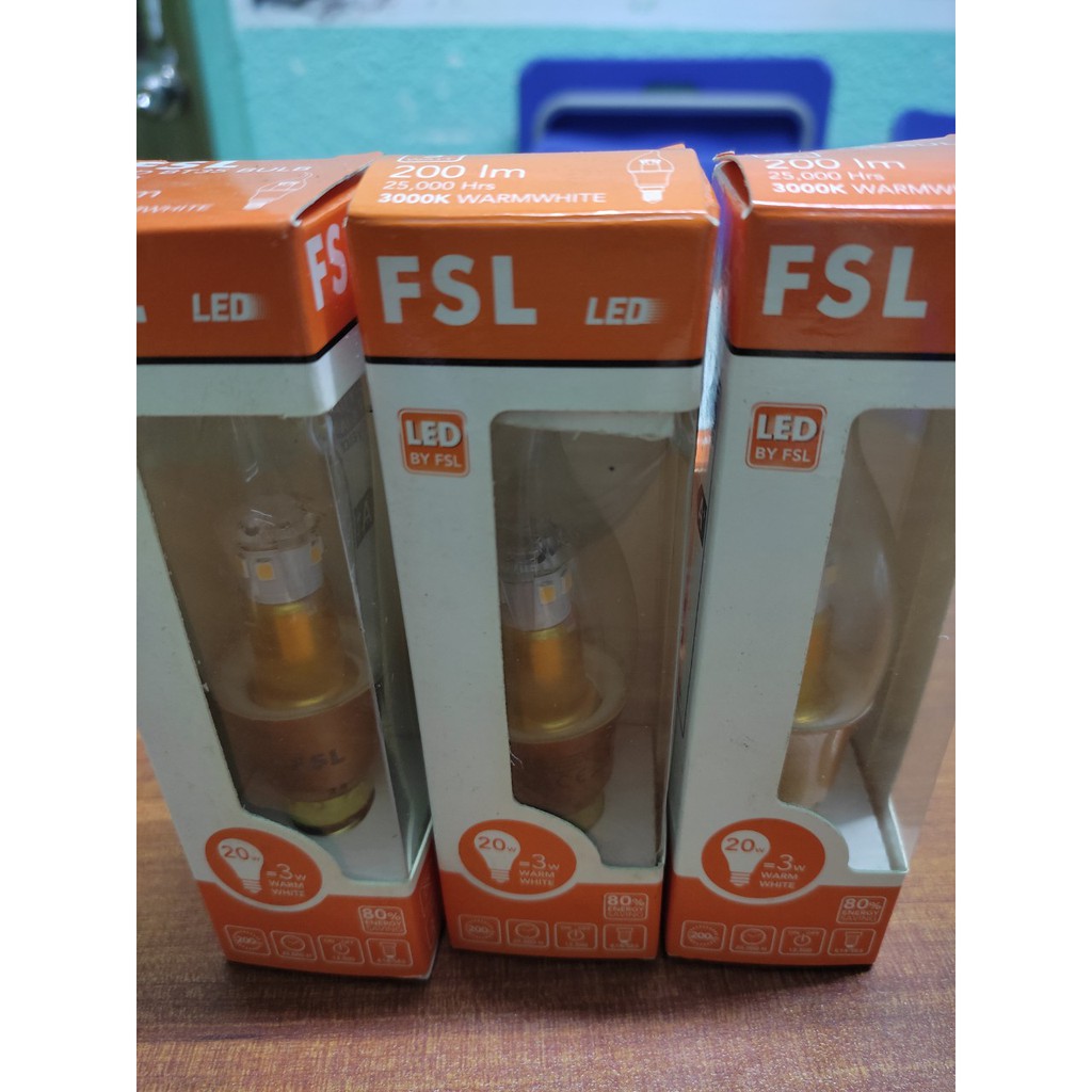 Bóng đèn led bóng đèn nến E14 BT35 3W FSL ánh sáng vàng dùng cho trang trí/hàng chính hãng