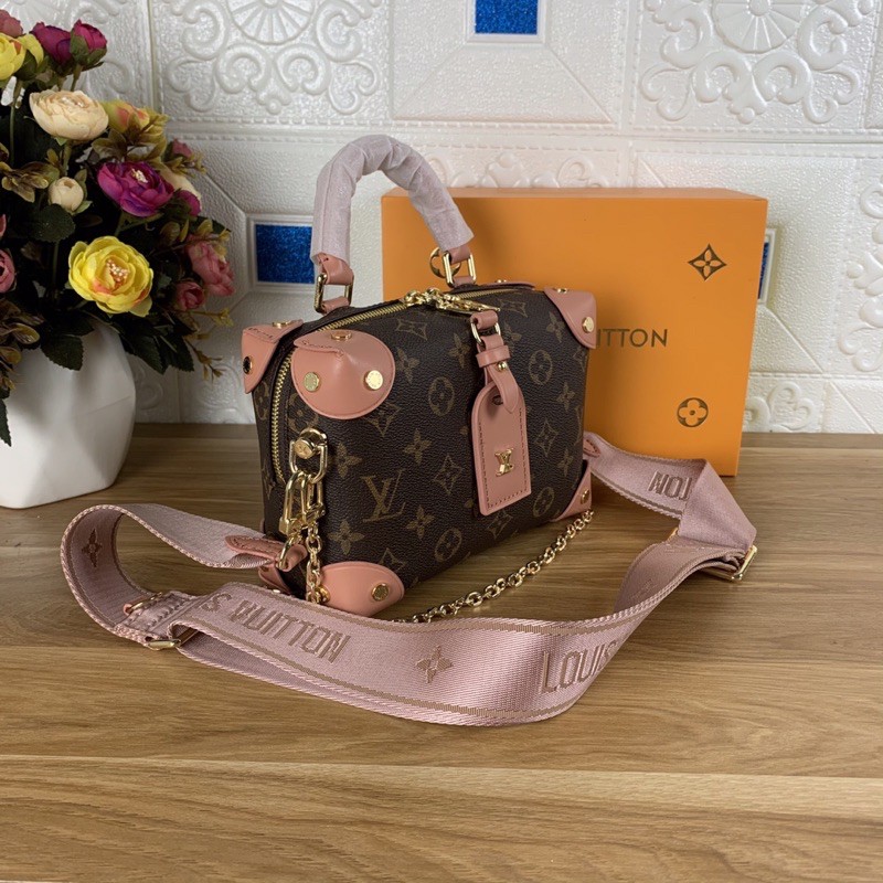 Túi xách LV Louis Vuitton Petite malle màu hồng size 20cm