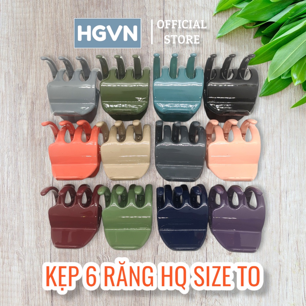 Kẹp Càng Cua HGVN Kẹp Tóc Càng Cua 6 Răng Hàn Quốc Size TO #KT21