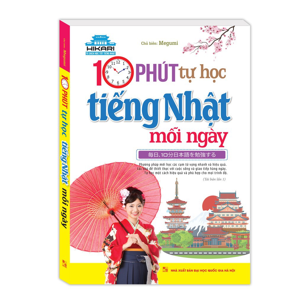 Sách - 10 phút tự học tiếng Nhật mỗi ngày (tái bản kèm tải file CD)