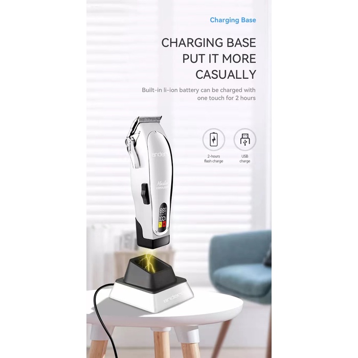 Tông đơ cắt tóc KEMEI AD-12480 không dây có phụ kiện tiện lợi