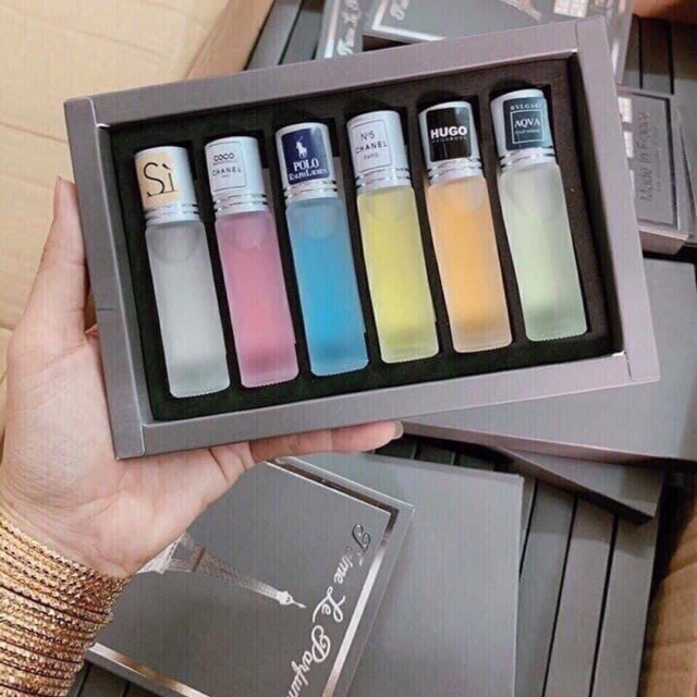 Set 6 Chai Nước Hoa hương cực thơm,lưu hương tốt dạng lăn (nam nữ) giá sỉ lẻ