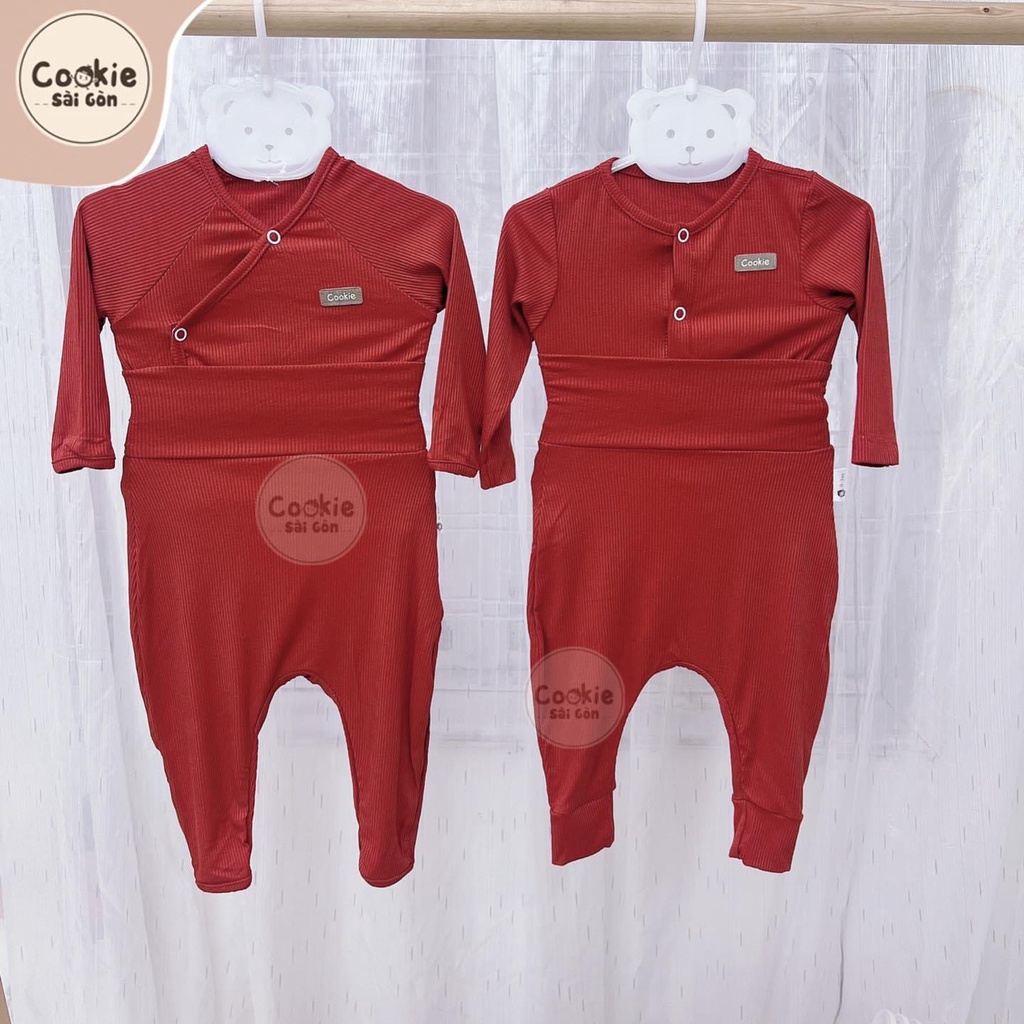 COOKIE - Bộ dài tay sơ sinh Cookie cạp cao cho bé