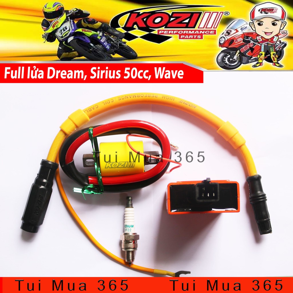 Full Bộ Lửa Kozi cho Dream, Wave 100, Sirius 50cc, Elegant 110cc