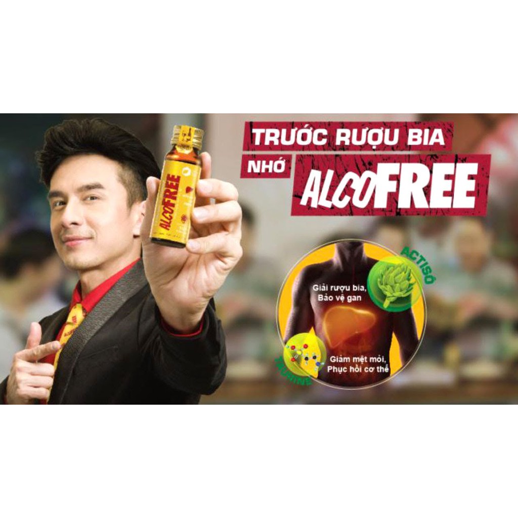 Nước giải Rượu Alcofree – Hỗ trợ giảm đau đầu và buồn nôn, mệt mỏi sau khi uống rượu bia