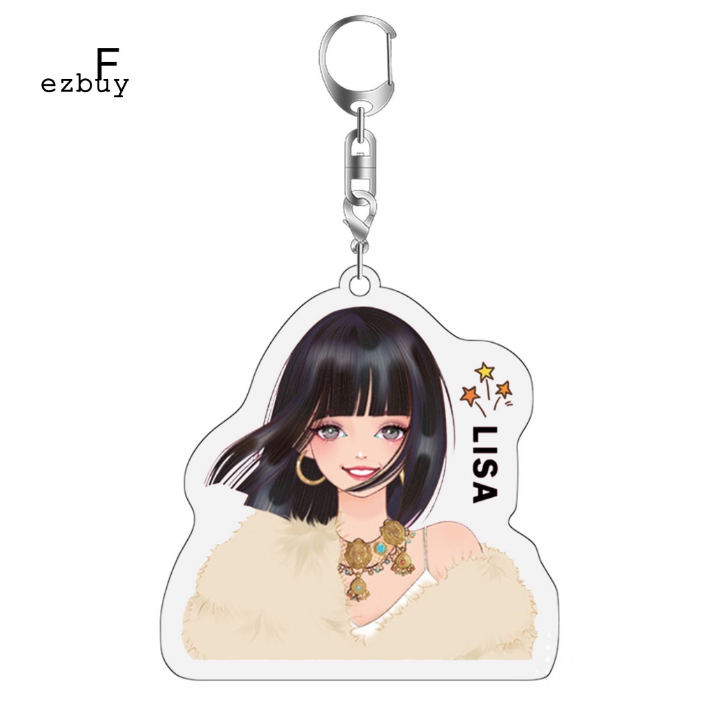 Giá Đỡ Chìa Khóa / Ảnh Hai Mặt Bằng Acrylic Hình Lisa Blackpink