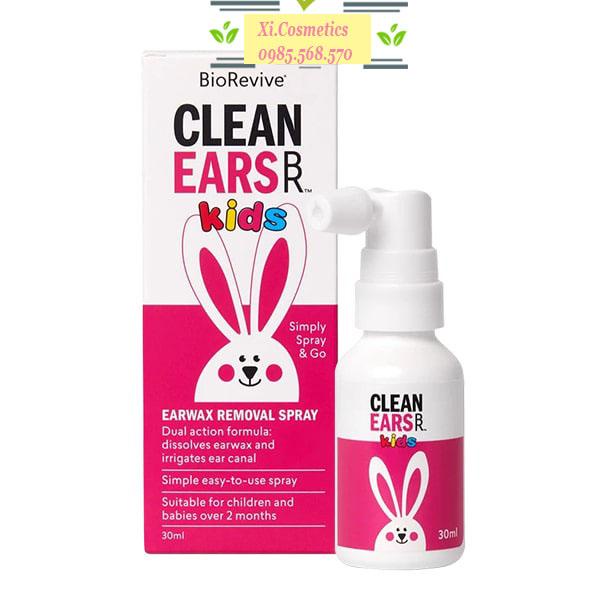 Xịt tan ráy tai Clean ears cho bé hàng Úc 30ml