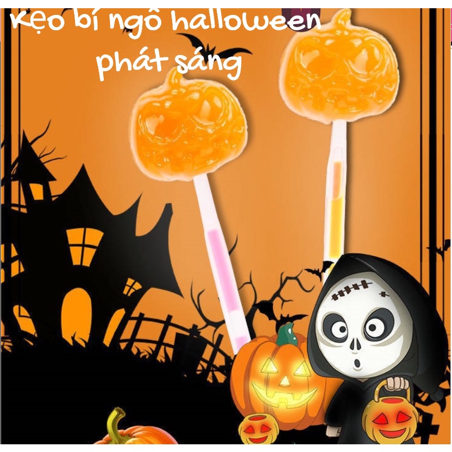 Kẹo halloween bí ngô  phát sáng