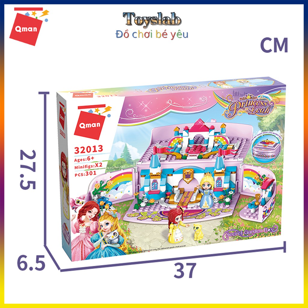 [Toyslab] Đồ chơi xếp hình cho bé QMAN 32013 : Khu vườn công chúa.