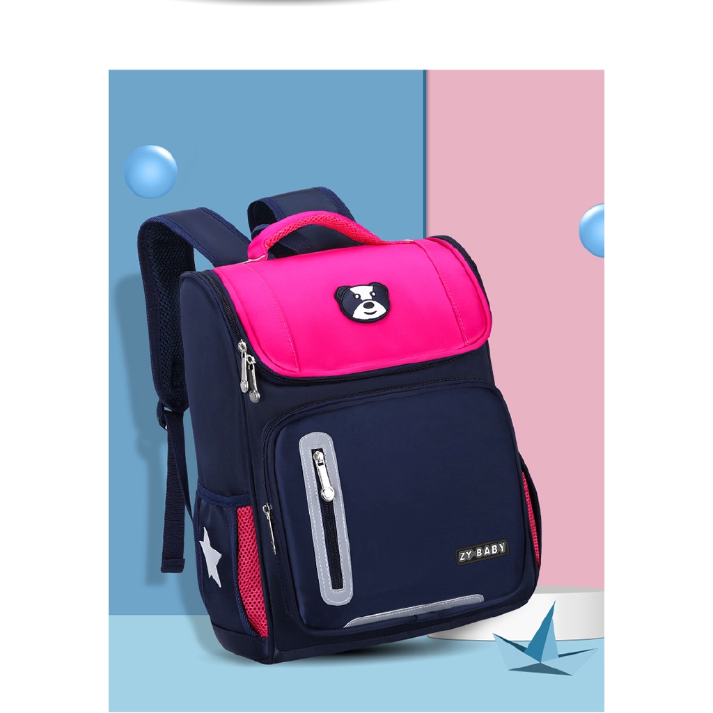 Ba Lô Đi Học Có Thanh Kéo Chống Văng Tiện Lợi Dành Cho Bé