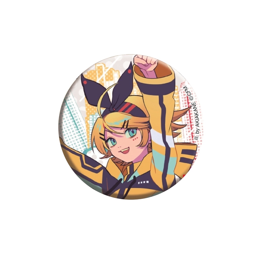 Huy hiệu cài áo IN HÌNH VOCALOID ver THÀNH PHỐ ẢO Miku Rin Len Kaito Luka Meiko anime chibi dễ thương xinh xắn