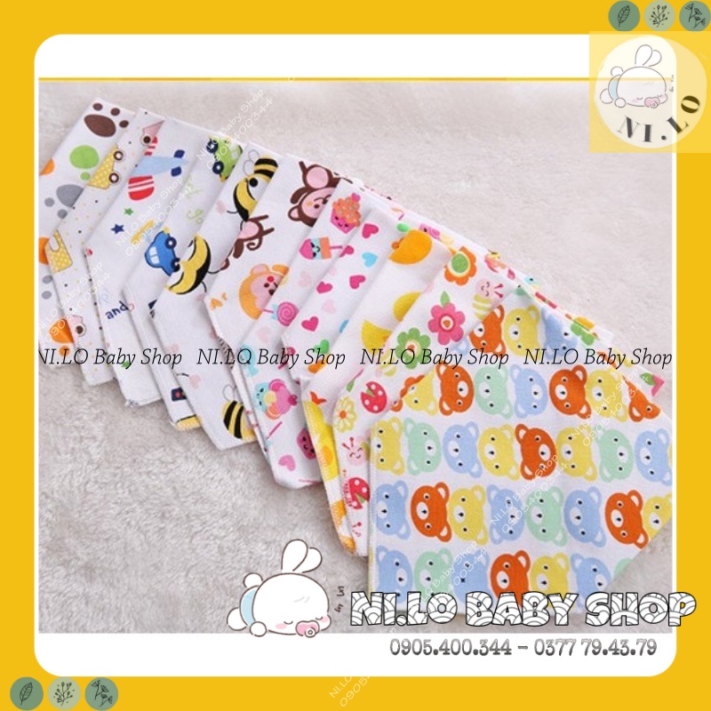 Combo 10 yếm cotton 2 lớp cho bé